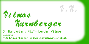 vilmos nurnberger business card